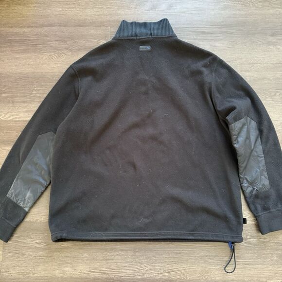 Vintage Polo Ralph Lauren Tech Jacket Black Fleece Crest Zip Mens XL Gorpcore - Picture 9 of 10